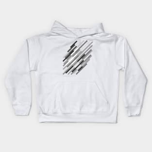 Bricks Rotate 45 Black and White Kids Hoodie